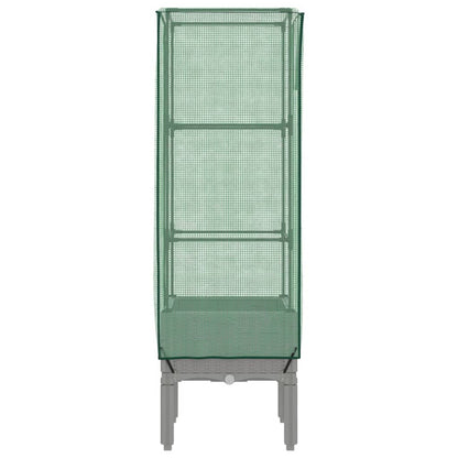 Plantenbak Verhoogd Met Kashoes Rattanlook 40 x 40 x 140 cm Lichtgrijs