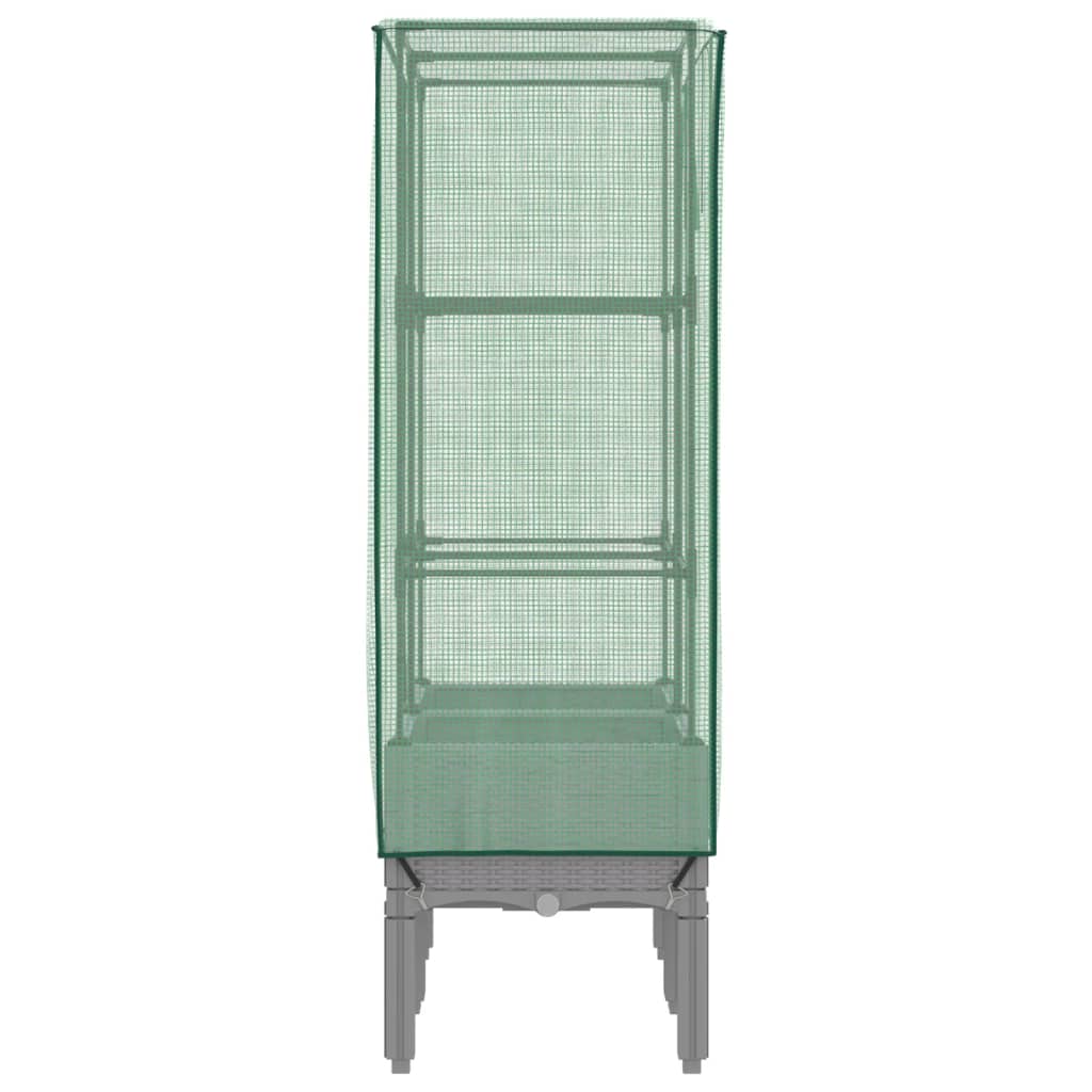 Plantenbak verhoogd met kashoes 80x40x140 cm rattanlook