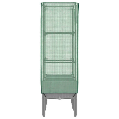 Plantenbak verhoogd met kashoes 80x40x140 cm rattanlook