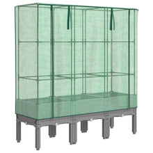 Plantenbak verhoogd met kashoes 120x40x140 cm rattanlook