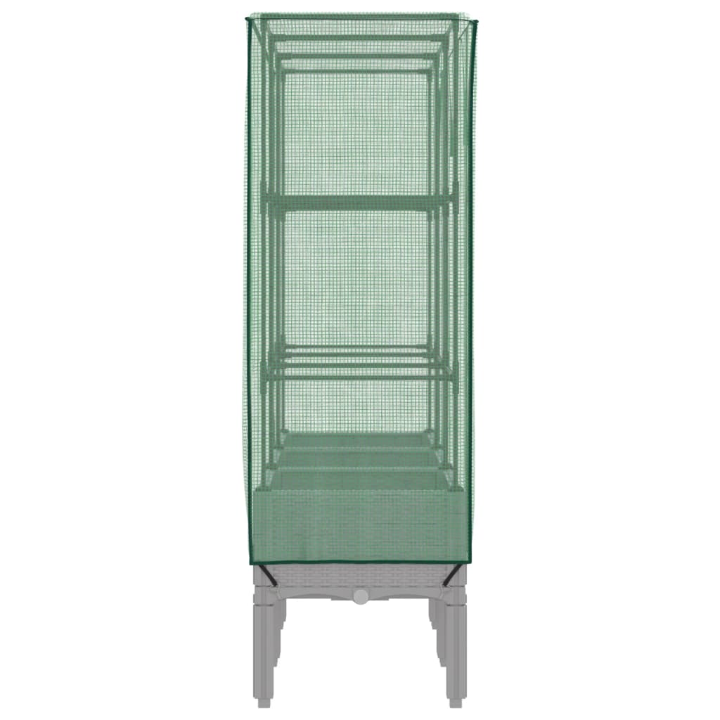 Plantenbak verhoogd met kashoes 120x40x140 cm rattanlook