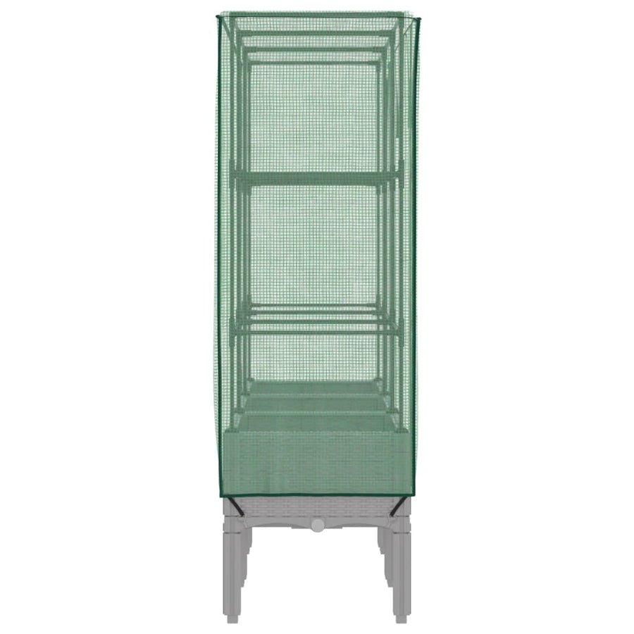 Plantenbak verhoogd met kashoes 120x40x140 cm rattanlook