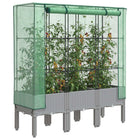 Plantenbak verhoogd 120x40x140 cm poly rattanlook