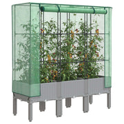 Plantenbak verhoogd 120x40x140 cm poly rattanlook