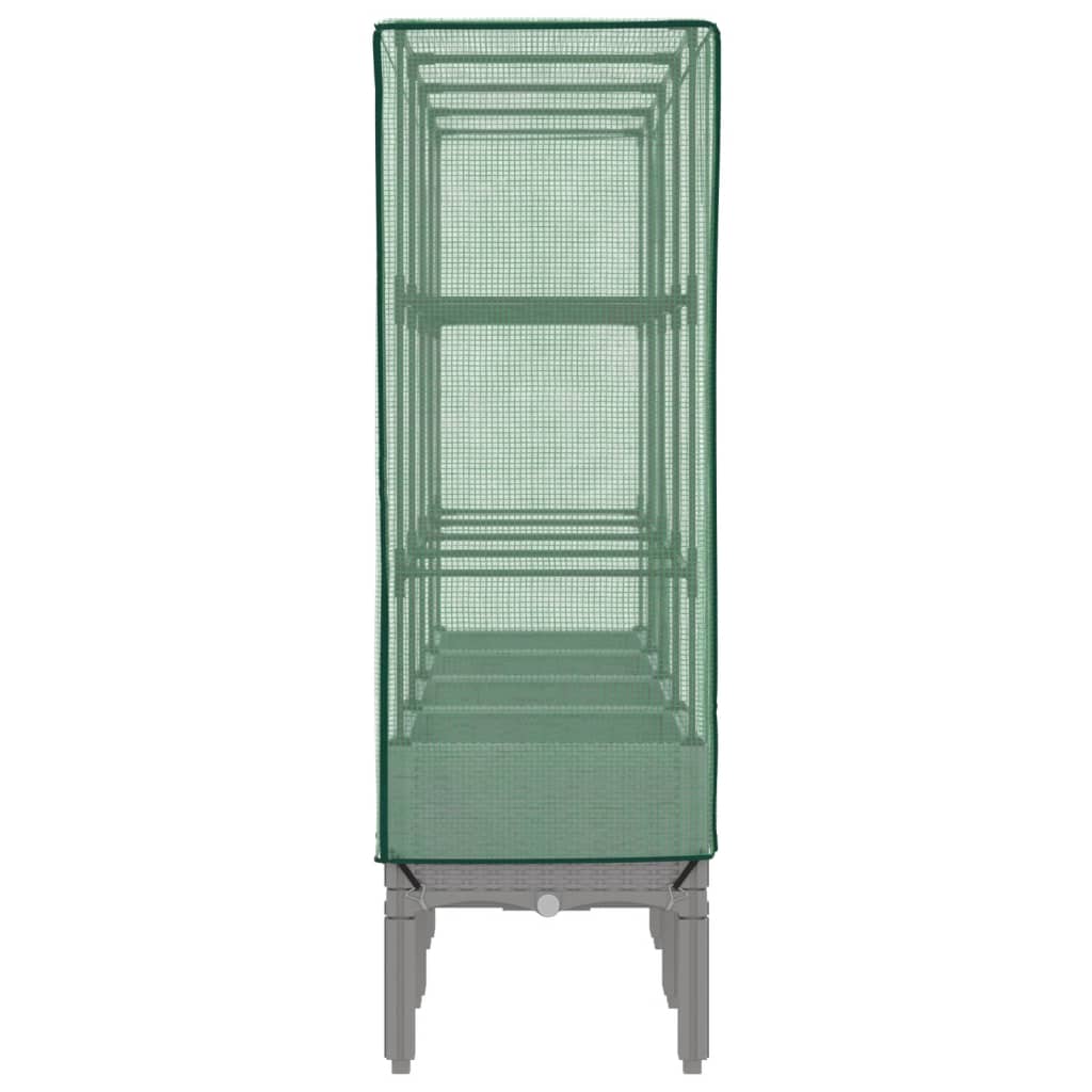 Plantenbak verhoogd met kashoes 160x40x140 cm rattanlook