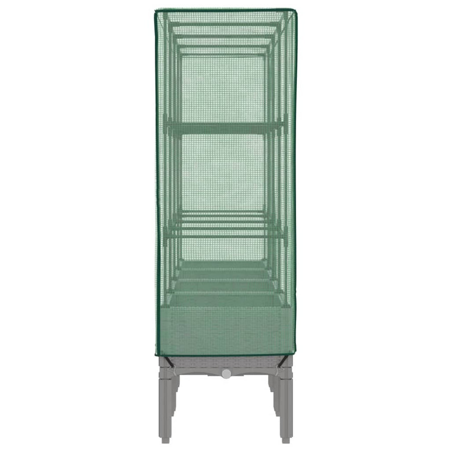 Plantenbak verhoogd met kashoes 160x40x140 cm rattanlook