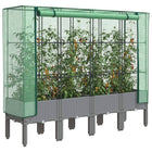 Plantenbak verhoogd 160x40x44 cm rattanlook lichtgrijs