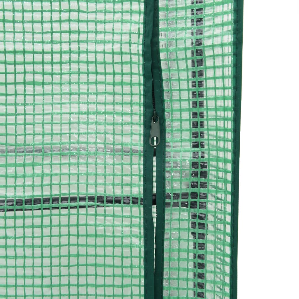 Plantenbak verhoogd met hoes en wielen 80x50x182 cm rattanlook