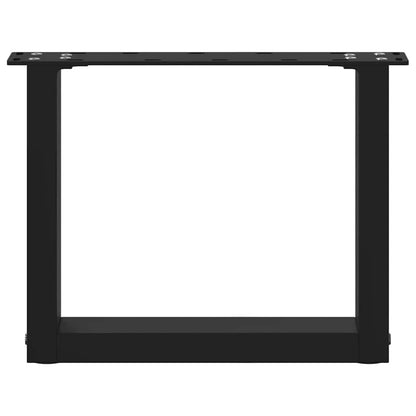 Salontafelpoten 2 st U-vormig 30x(30-31) cm staal zwart