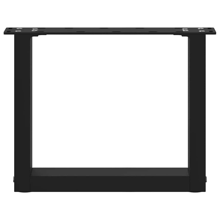 Salontafelpoten 2 st U-vormig 30x(30-31) cm staal zwart