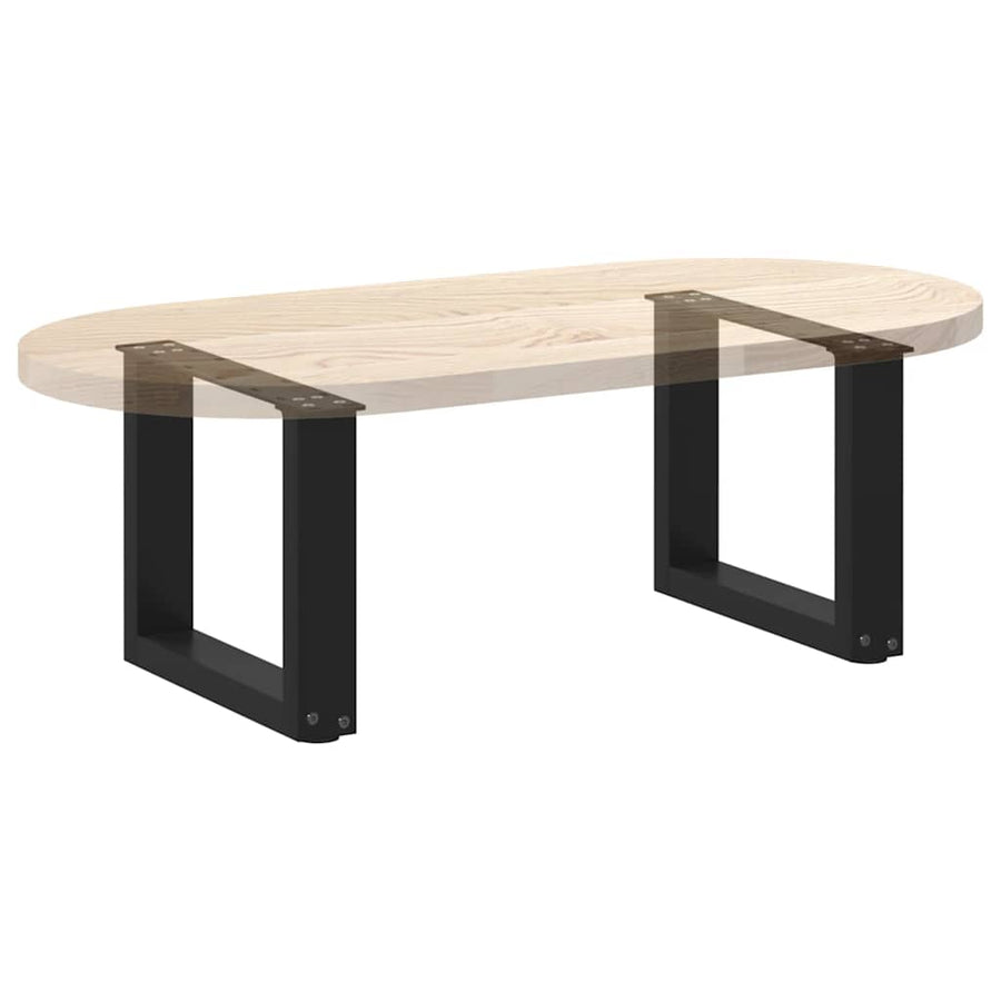 Salontafelpoten 2 st U-vormig 30x(30-31) cm staal zwart