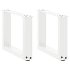 Tafelpoten U-vormig 30x30-31 cm staal wit 2 stuks