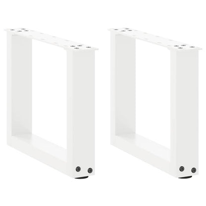 Salontafelpoten 2 st U-vormig 30x(30-31) cm staal wit