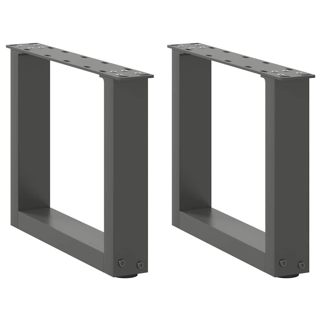 Salontafelpoten 2 st U-vormig 30x(30-31) cm staal antraciet
