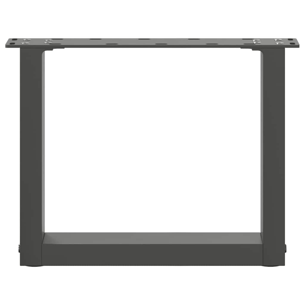 Salontafelpoten 2 st U-vormig 30x(30-31) cm staal antraciet