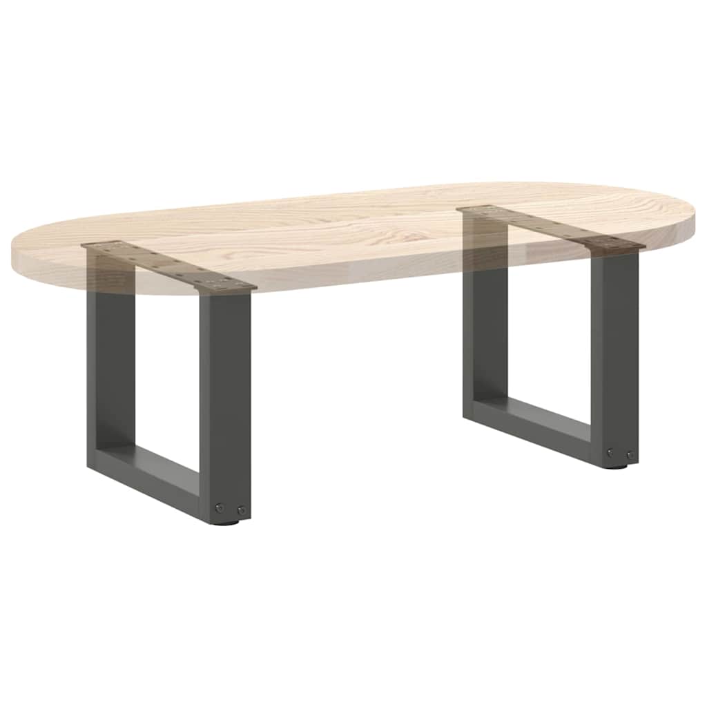Salontafelpoten 2 st U-vormig 30x(30-31) cm staal antraciet