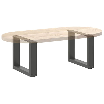 Salontafelpoten 2 st U-vormig 30x(30-31) cm staal antraciet