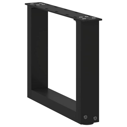 Salontafelpoten 2 st U-vormig 40x(30-31) cm staal zwart