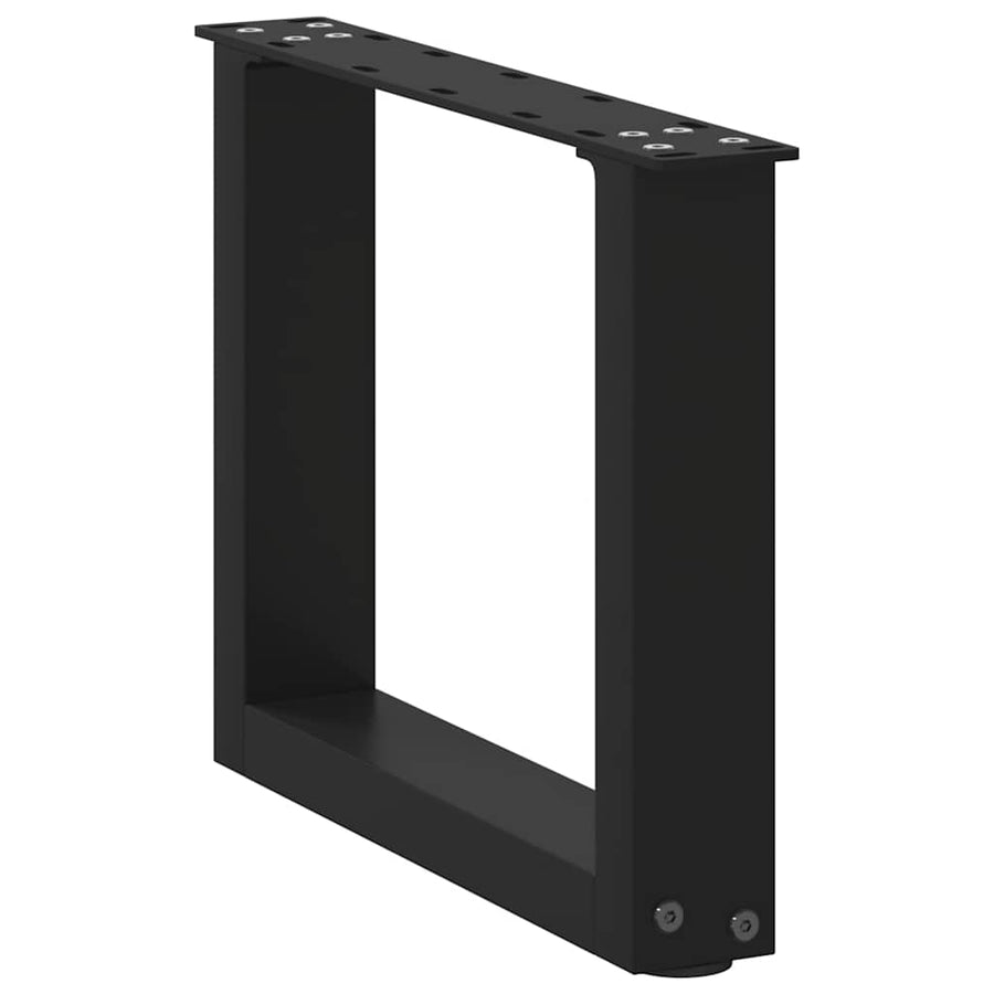 Salontafelpoten 2 st U-vormig 40x(30-31) cm staal zwart