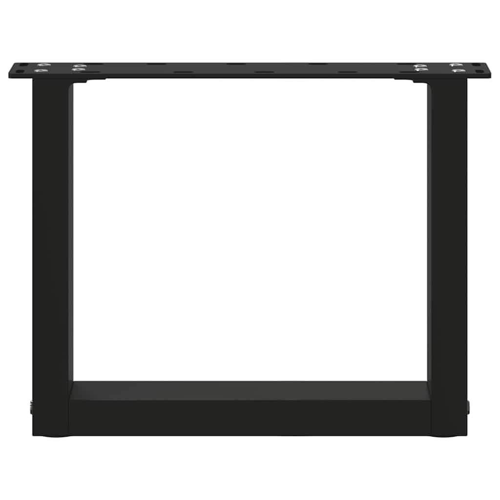 Salontafelpoten 2 st U-vormig 40x(30-31) cm staal zwart