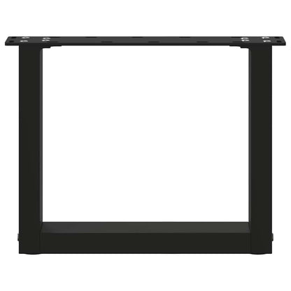 Salontafelpoten 2 st U-vormig 40x(30-31) cm staal zwart