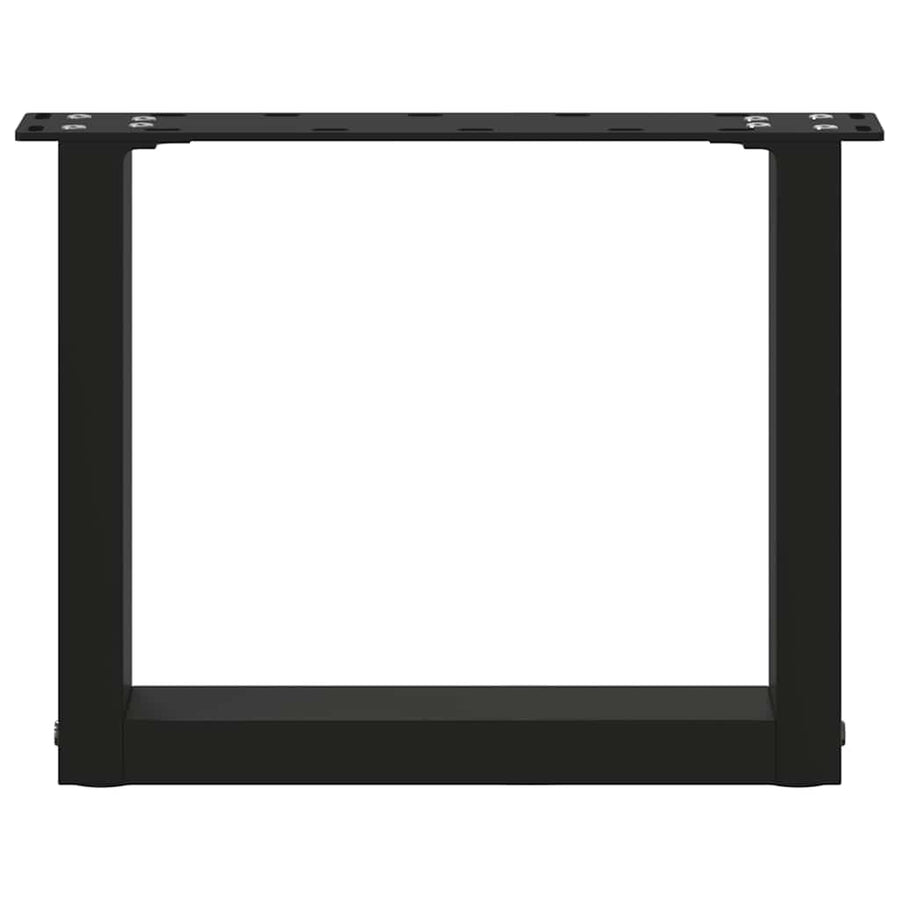 Salontafelpoten 2 st U-vormig 40x(30-31) cm staal zwart