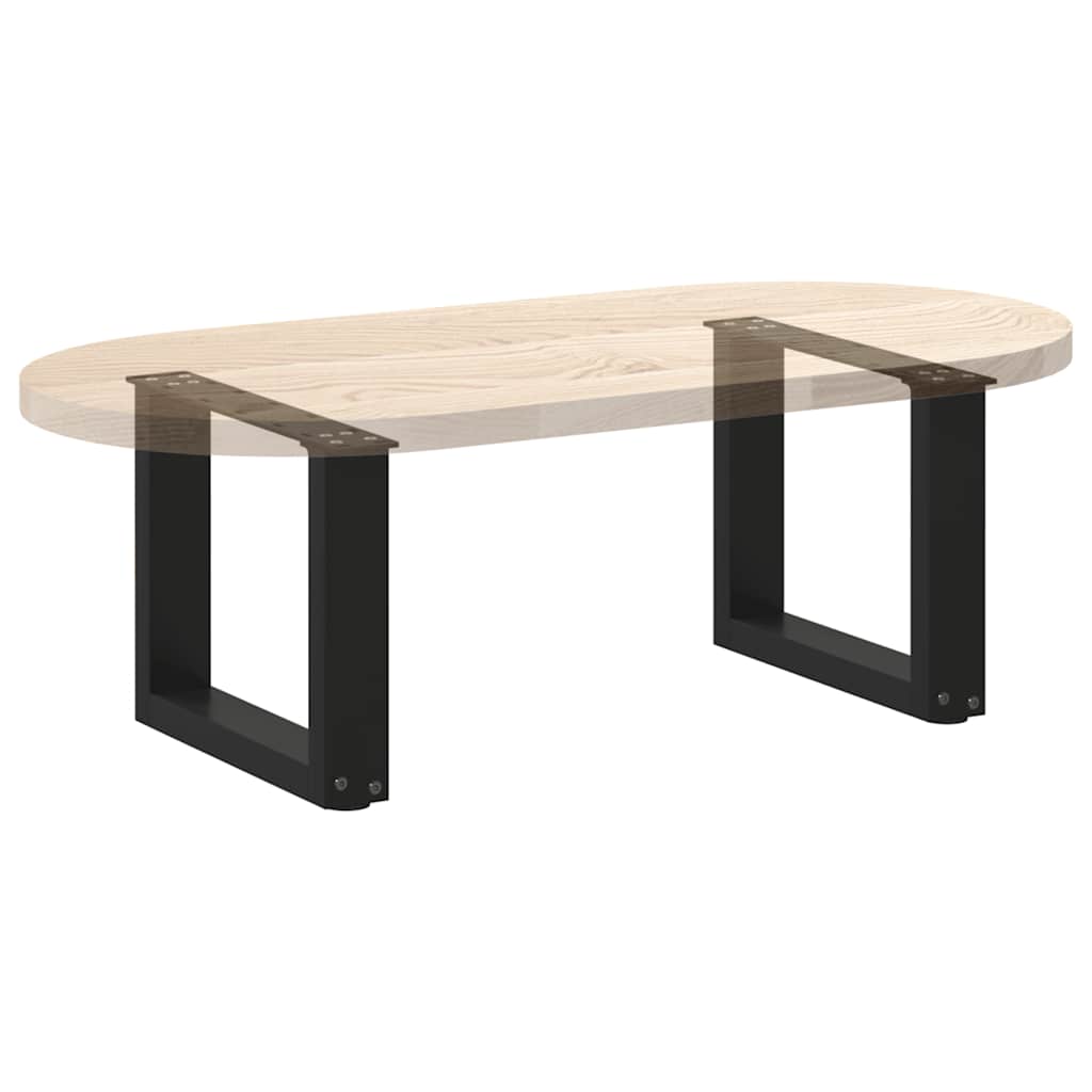 Salontafelpoten 2 st U-vormig 40x(30-31) cm staal zwart
