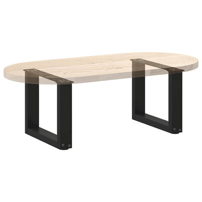 Salontafelpoten 2 st U-vormig 40x(30-31) cm staal zwart