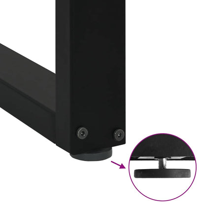 Salontafelpoten 2 st U-vormig 40x(30-31) cm staal zwart