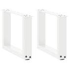 Tafelpoten U-vormig 40x30 cm staal wit 2 stuks