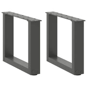 Salontafelpoten 2 st U-vormig 40x30 cm staal antraciet