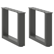 Salontafelpoten U-Vormig Staal Antraciet 2 40 x (30-31) cm