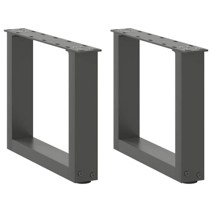 Salontafelpoten U-Vormig Staal Antraciet 2 40 x (30-31) cm