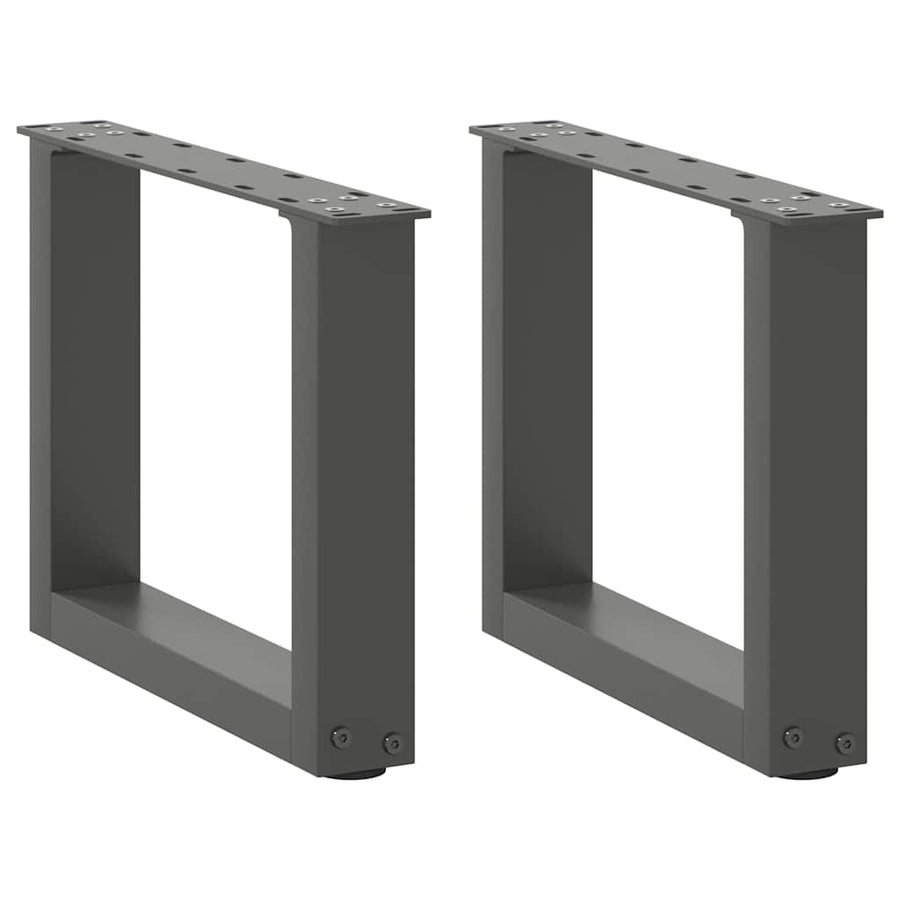 Salontafelpoten U-Vormig Staal Antraciet 2 40 x (30-31) cm