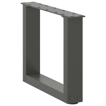 Salontafelpoten U-Vormig Staal Antraciet 2 40 x (30-31) cm