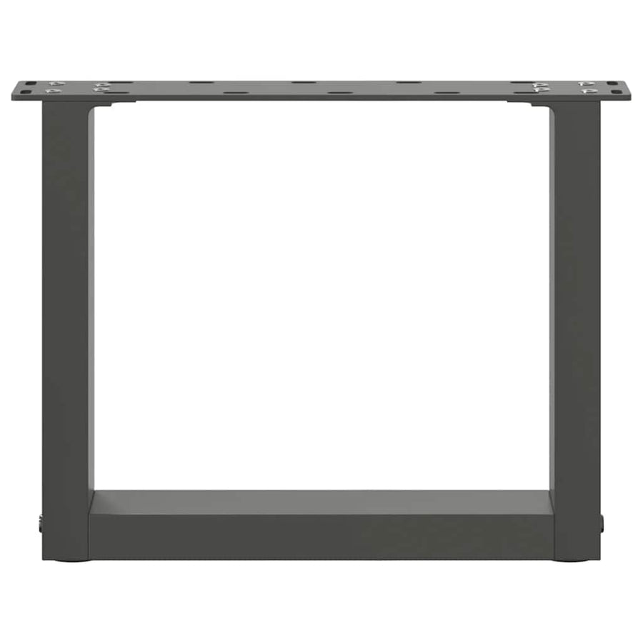 Salontafelpoten U-Vormig Staal Antraciet 2 40 x (30-31) cm