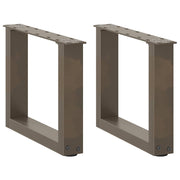 Tafelpoten U-vormig 40x30 cm staal naturel 2 stuks
