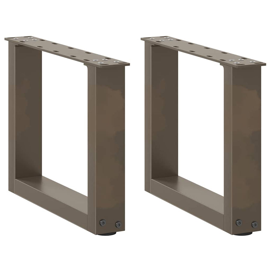Salontafelpoten U-Vormig Staal Naturel 2 40 x (30-31) cm