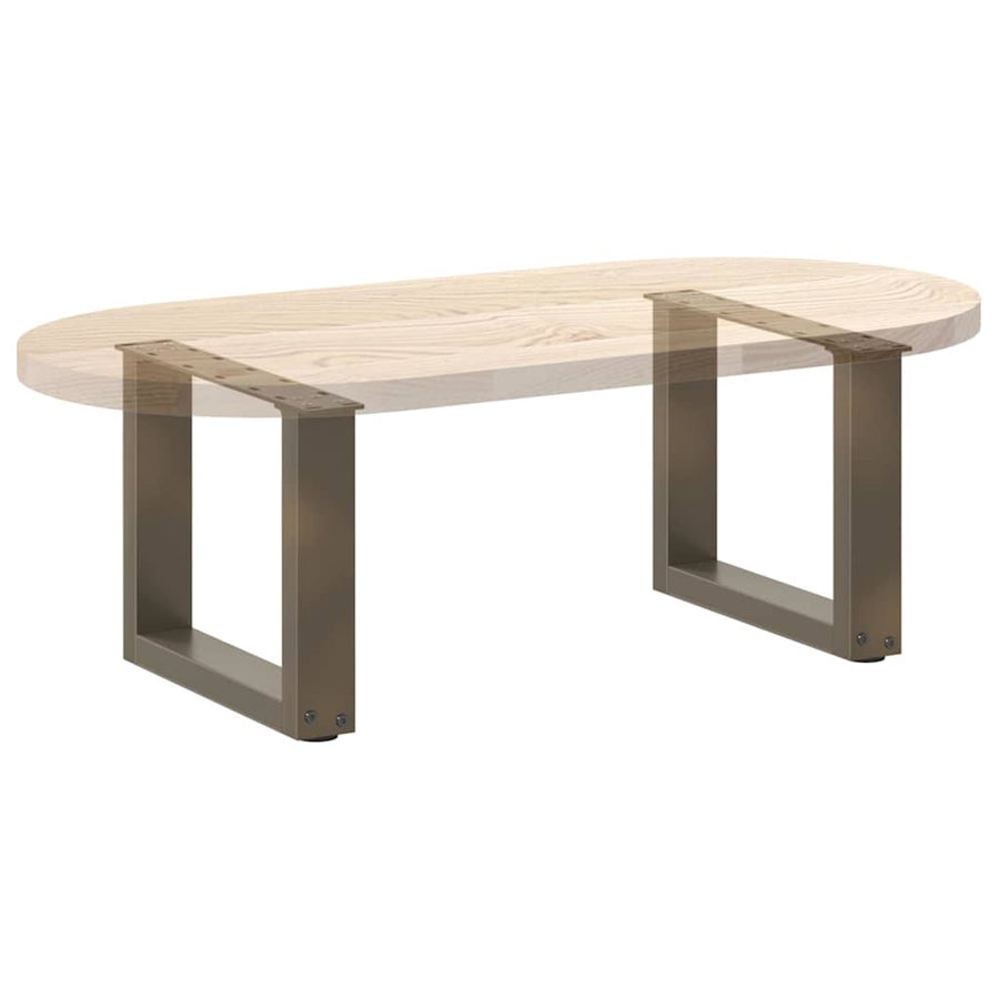 Salontafelpoten U-Vormig Staal Naturel 2 40 x (30-31) cm