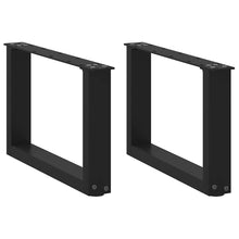 Salontafelpoten 2 st U-vormig 50x(30-31) cm staal zwart