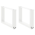 Tafelpoten U-vorm 50x30 cm staal wit 2 stuks