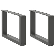 Salontafelpoten U-Vormig Staal Antraciet 2 50 x (30-31) cm