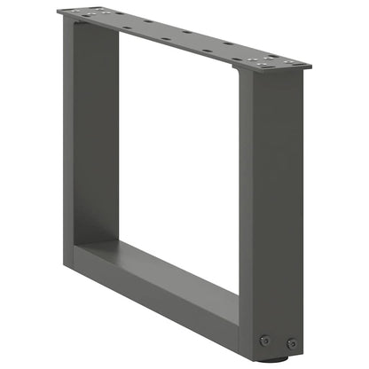 Salontafelpoten U-Vormig Staal Antraciet 2 50 x (30-31) cm