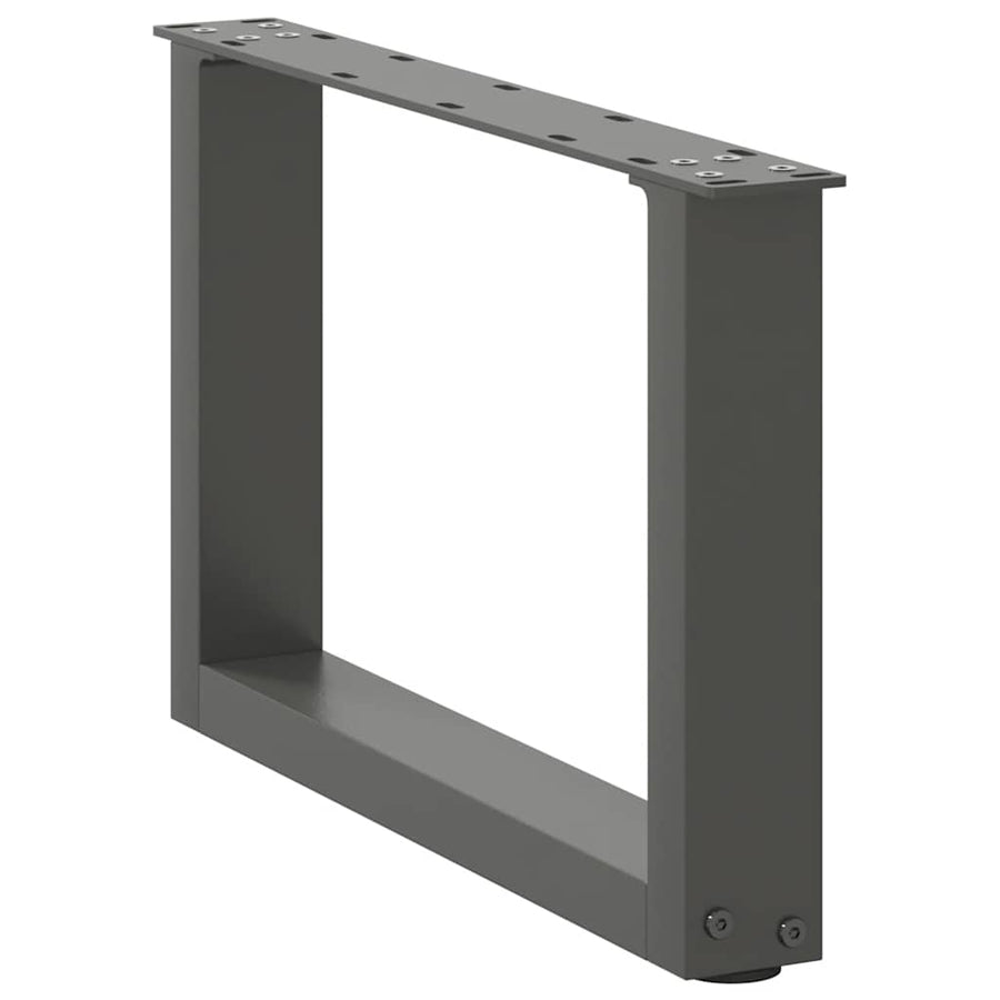 Salontafelpoten U-Vormig Staal Antraciet 2 50 x (30-31) cm