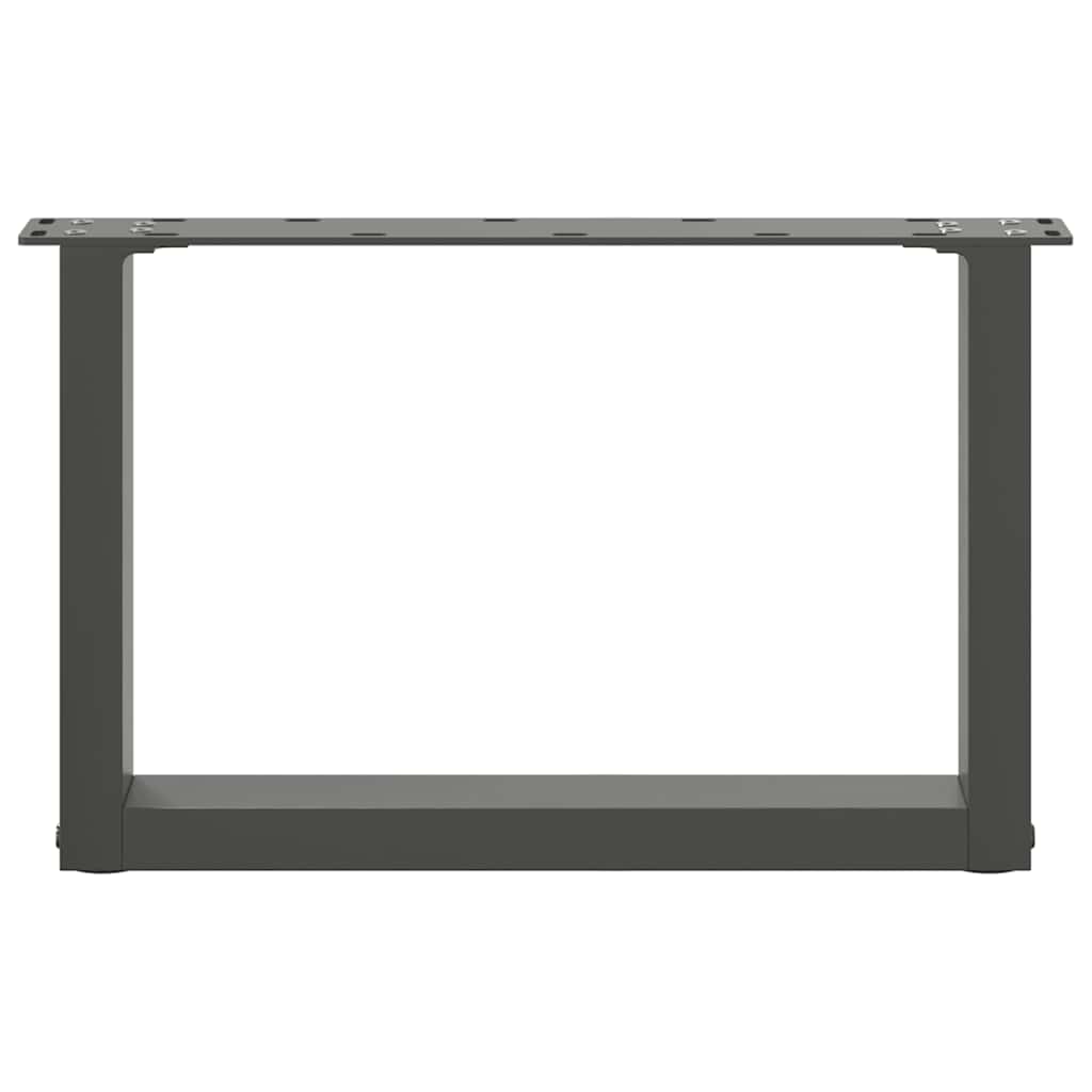 Salontafelpoten U-Vormig Staal Antraciet 2 50 x (30-31) cm