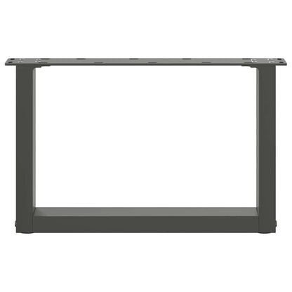 Salontafelpoten U-Vormig Staal Antraciet 2 50 x (30-31) cm