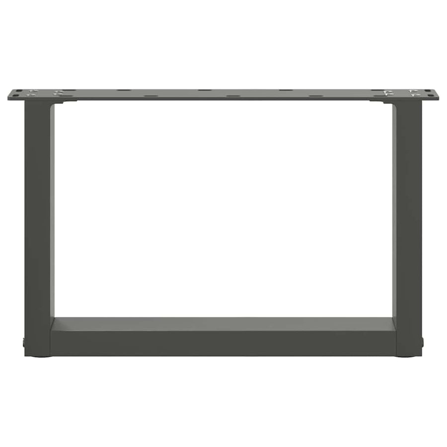 Salontafelpoten U-Vormig Staal Antraciet 2 50 x (30-31) cm