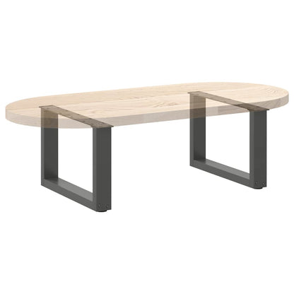 Salontafelpoten U-Vormig Staal Antraciet 2 50 x (30-31) cm