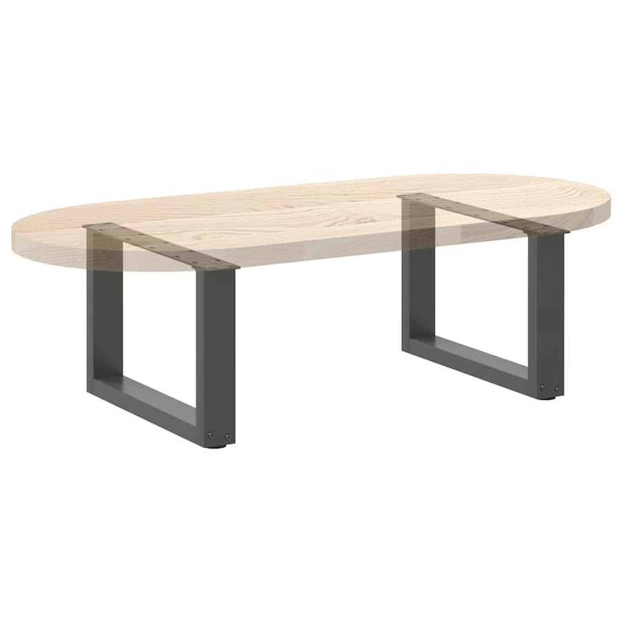 Salontafelpoten U-Vormig Staal Antraciet 2 50 x (30-31) cm