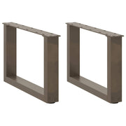 Coffee table legs 2 pcs U-shaped 50x(30-31) cm steel natural